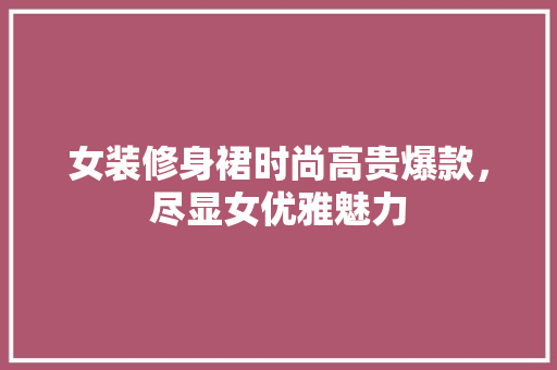 女装修身裙时尚高贵爆款，尽显女优雅魅力