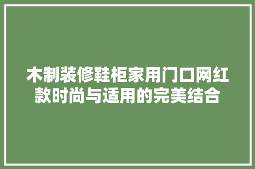木制装修鞋柜家用门口网红款时尚与适用的完美结合