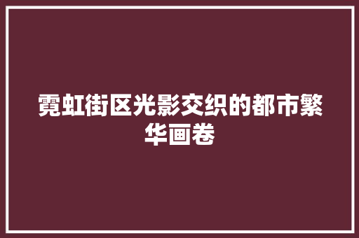霓虹街区光影交织的都市繁华画卷